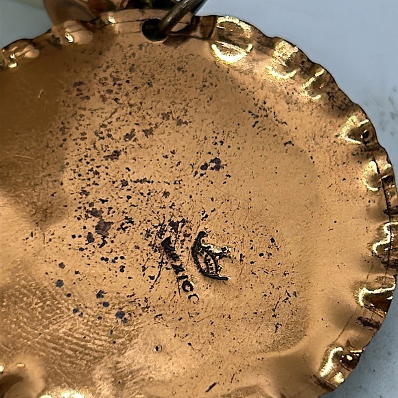 Diaz Santoyo Vintage Aztec Tribal Copper Necklace/Earrings Jewelry Set 🌸🌸 - Picture 8 of 9